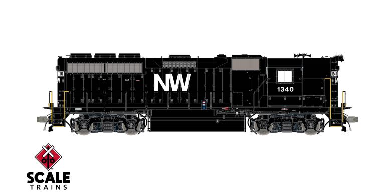 Scaletrains SXT41921 EMD GP40 Phase Ia3, Norfolk & Western/High Hood #1331 - ESU v5.0 DCC & Sound HO Scale