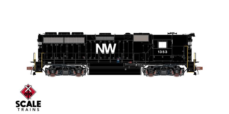 Scaletrains SXT41921 EMD GP40 Phase Ia3, Norfolk & Western/High Hood #1331 - ESU v5.0 DCC & Sound HO Scale