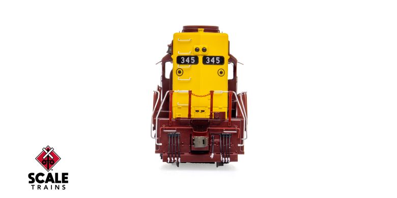Scaletrains SXT41933 EMD GP40 Phase Ia3, Rock Island/Maroon & Yellow/Faded Nose Logo #345 - ESU v5.0 DCC & Sound HO Scale