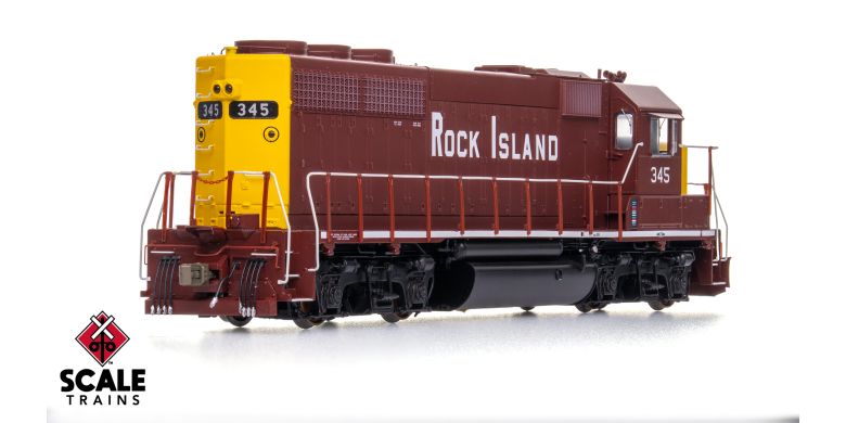 Scaletrains SXT41933 EMD GP40 Phase Ia3, Rock Island/Maroon & Yellow/Faded Nose Logo #345 - ESU v5.0 DCC & Sound HO Scale