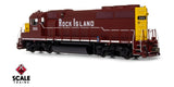 Scaletrains SXT41935 EMD GP40 Phase Ia3, Rock Island/Maroon & Yellow/Distressed Nose Logo #366 - ESU v5.0 DCC & Sound HO Scale