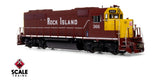 Scaletrains SXT41935 EMD GP40 Phase Ia3, Rock Island/Maroon & Yellow/Distressed Nose Logo #366 - ESU v5.0 DCC & Sound HO Scale
