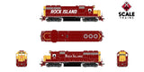 Scaletrains SXT41939 EMD GP40 Phase Ia3, Rock Island/Maroon & Yellow/Mismatched Long Hood Lettering #359 - ESU v5.0 DCC & Sound HO Scale