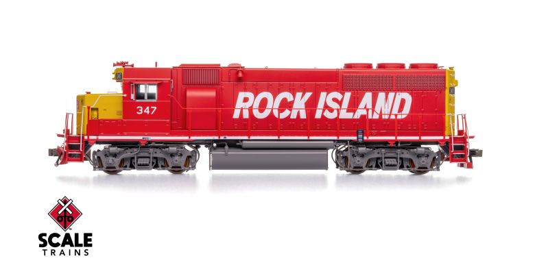 Scaletrains SXT41943 EMD GP40 Phase Ia3, Rock Island/Red & Yellow #353 - ESU v5.0 DCC & Sound HO Scale