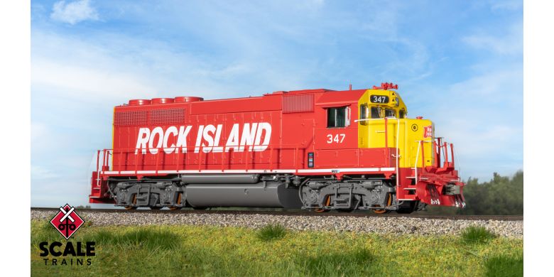 Scaletrains SXT41943 EMD GP40 Phase Ia3, Rock Island/Red & Yellow #353 - ESU v5.0 DCC & Sound HO Scale