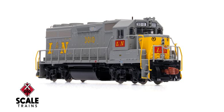 Scaletrains SXT41969 EMD GP40 Phase IIa2, Louisville & Nashville/Early Yellow Nose #3010 - DCC & Sound N Scale
