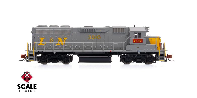 Scaletrains SXT41969 EMD GP40 Phase IIa2, Louisville & Nashville/Early Yellow Nose #3010 - DCC & Sound N Scale