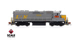 Scaletrains SXT41969 EMD GP40 Phase IIa2, Louisville & Nashville/Early Yellow Nose #3010 - DCC & Sound N Scale