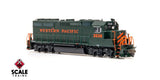 Scaletrains SXT42011 Rivet Counter N Scale EMD GP40 Phase IIc, Western Pacific/Perlman Green/Without Front Pilot Stripes #3530 - DCC & Sound N Scale