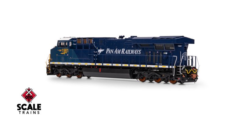 ScaleTrains SXT42065 Rivet Counter HO Scale GE ES44AH, CSX/Heritage/Pan Am/PAR #1981 DCC & Sound HO Scale