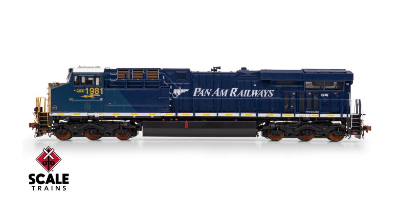 ScaleTrains SXT42065 Rivet Counter HO Scale GE ES44AH, CSX/Heritage/Pan Am/PAR #1981 DCC & Sound HO Scale