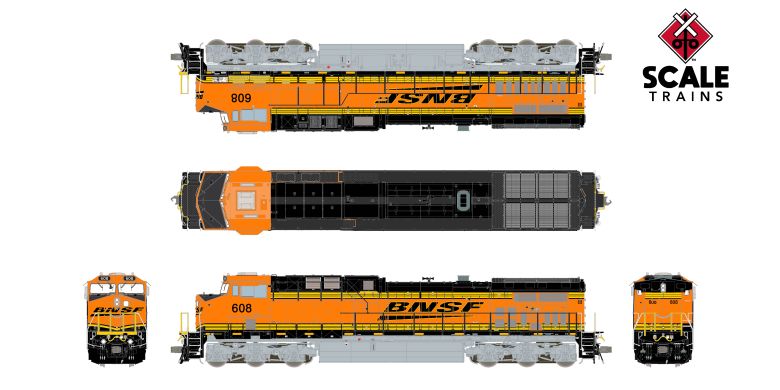 ScaleTrains SXT42238 Rivet Counter AC44C4M, BNSF/Heritage III/PTC #601 DCC & Sound HO Scale
