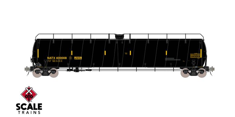 Scaletrains SXT42419 ARI 33K Gallon Spiral Jacketed Tank Car, GE Rail Services/Yellow Lettering/LPG/Early/NATX #400259 HO Scale