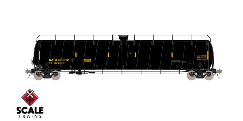 Scaletrains SXT42419 ARI 33K Gallon Spiral Jacketed Tank Car, GE Rail Services/Yellow Lettering/LPG/Early/NATX #400259 HO Scale