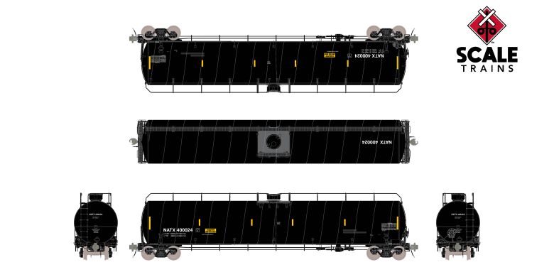 Scaletrains SXT42416 ARI 33K Gallon Spiral Jacketed Tank Car, GE Rail Services/White Lettering/LPG/Early/NATX #400024 HO Scale