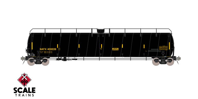Scaletrains SXT42419 ARI 33K Gallon Spiral Jacketed Tank Car, GE Rail Services/Yellow Lettering/LPG/Early/NATX #400259 HO Scale