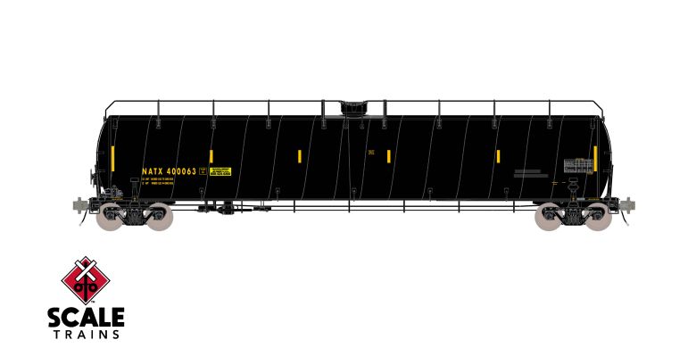 Scaletrains SXT42419 ARI 33K Gallon Spiral Jacketed Tank Car, GE Rail Services/Yellow Lettering/LPG/Early/NATX #400259 HO Scale