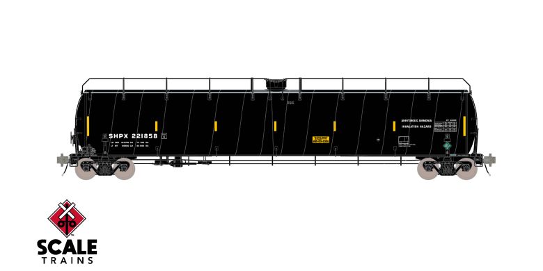 Scaletrains SXT42420 ARI 33K Gallon Spiral Jacketed Tank Car, American Railcar Leasing/Anhydrous Ammonia/Early/SHPX #221858 HO Scale