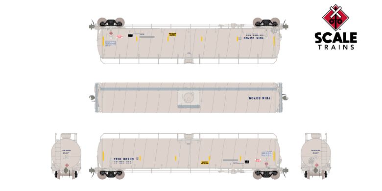 Scaletrains SXT42429 ARI 33K Gallon Spiral Jacketed Tank Car, Transportation Equipment/LPG/Early/TEIX #33728 HO Scale