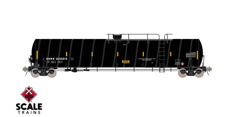 Scaletrains SXT42448 ARI 33K Gallon Spiral Jacketed Tank Car, American Railcar Leasing/LPG/Intermediate/SHPX #222232 HO Scale