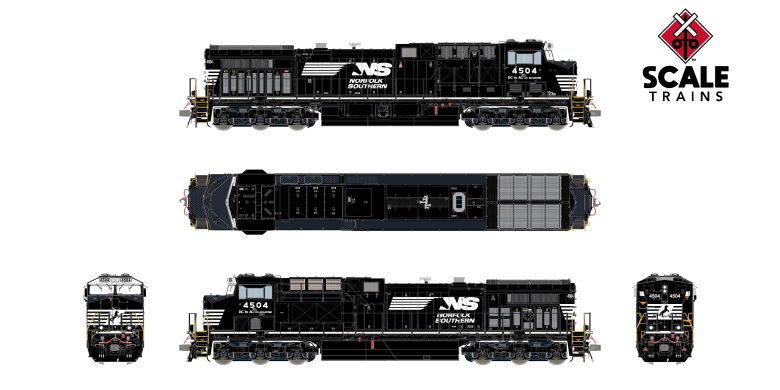ScaleTrains SXT42476 Rivet Counter Wabtec AC44C6M, Norfolk Southern/Horsehead/Sinewave #4751 DCC & Sound HO Scale