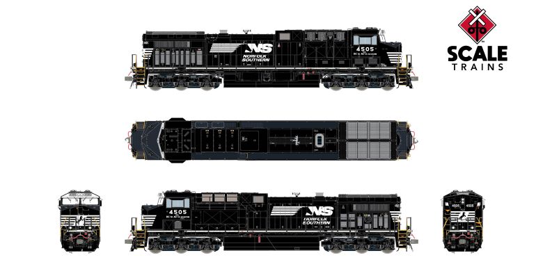 ScaleTrains SXT42476 Rivet Counter Wabtec AC44C6M, Norfolk Southern/Horsehead/Sinewave #4751 DCC & Sound HO Scale