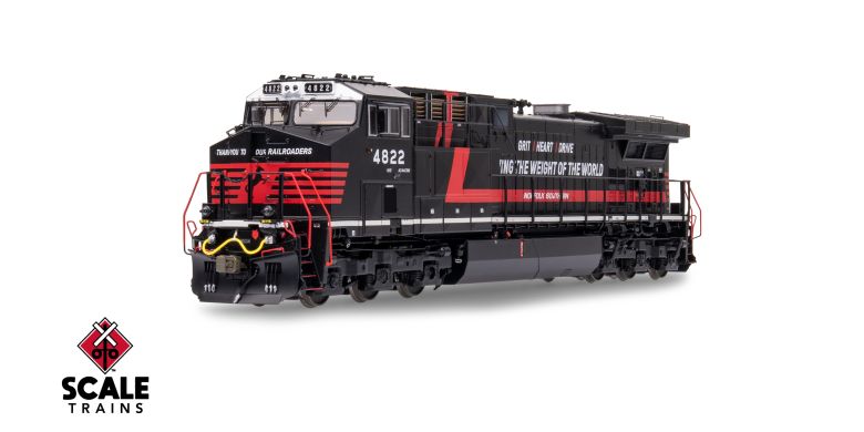 ScaleTrains SXT42480 Rivet Counter Wabtec AC44C6M, Norfolk Southern/Thank You To Our Railroaders/NS #4822 DCC & Sound HO Scale