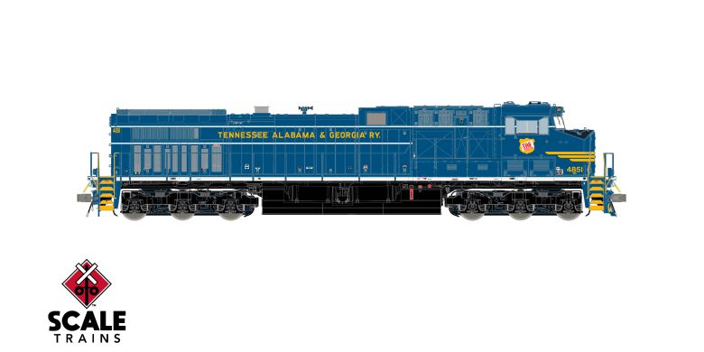 ScaleTrains SXT42482 Rivet Counter Wabtec AC44C6M, Norfolk Southern/Heritage/Tennessee, Alabama & Georgia/NS #4851 DCC & Sound HO Scale