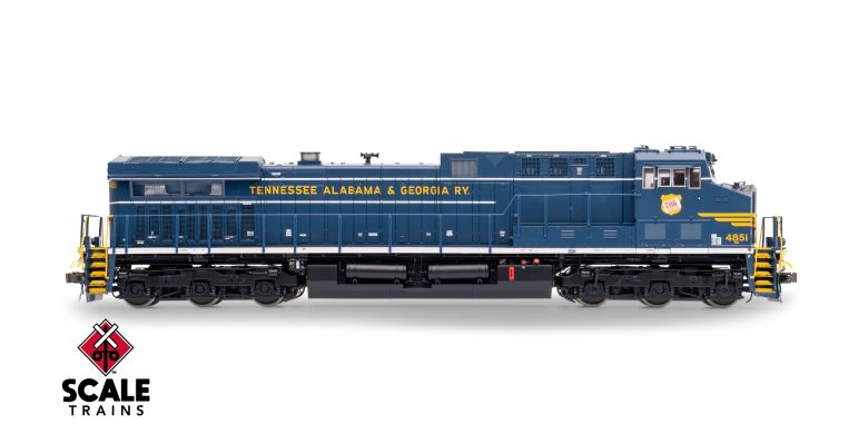 ScaleTrains SXT42482 Rivet Counter Wabtec AC44C6M, Norfolk Southern/Heritage/Tennessee, Alabama & Georgia/NS #4851 DCC & Sound HO Scale