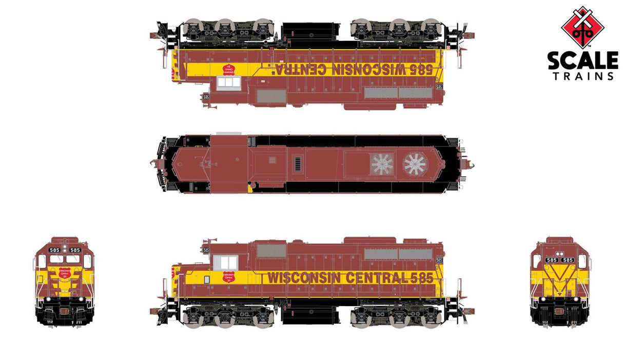 ScaleTrains SXT70073 EMD SDL39 WC Wisconsin Central #585 ESU LokSound DCC & Sound MUSEUM QUALITY HO Scale