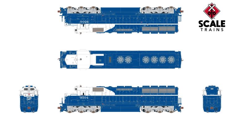 ScaleTrains SXT70099 EMD SD45X, SP Southern Pacific Ex-EMD Patch #9503 ESU LokSound DCC & Sound MUSEUM QUALITY HO Scale