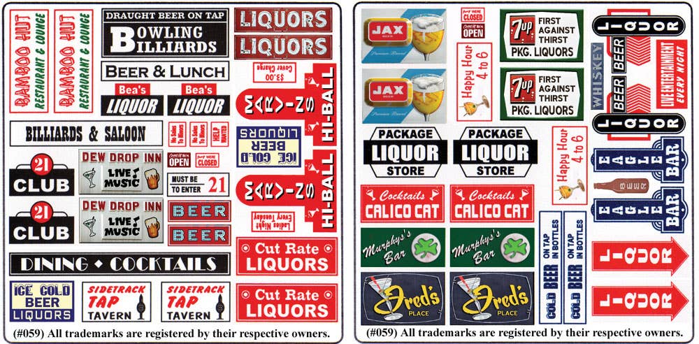Image for 184-159 Tvrn & liquor store signs