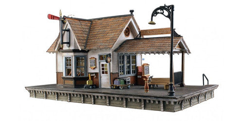 Woodland Scenics 5852 The Depot - Built & Ready Landmark Structures(R) -- Assembled w/Interior Light O Scale