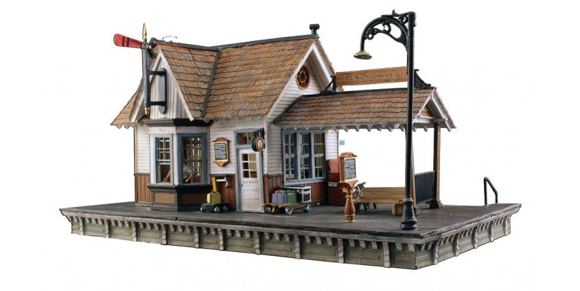 Woodland Scenics 5852 The Depot - Built & Ready Landmark Structures(R) -- Assembled w/Interior Light O Scale