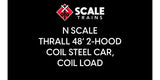 Scaletrains SXT81869 Thrall 48' 2-Hood Coil Steel Car Coil Load N Scale