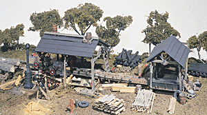 Woodland Scenics 154 Tie & Plank Mill - Trackside Scenes(TM) -- Metal Kit (Unpainted) HO Scale