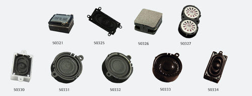 50326 (ALL-SCALES) ESU-50326  14mm X 12mm square speaker with Sound Chamber (8) Ohms, Part # = 397-50326