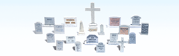 Woodland Scenics 1856 Tombstones - Scenic Accents(R) -- pkg(20) HO Scale