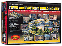 Woodland Scenics 1485 Town & Factory Building Set(TM) -- Kit N Scale