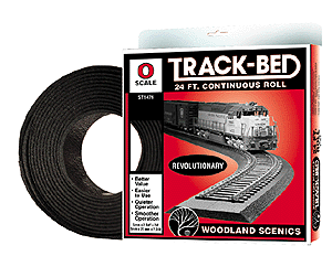 Woodland Scenics 1476 Track-Bed Roadbed Material -- Continuous Roll - 24'  7.3m - O Scale O Scale
