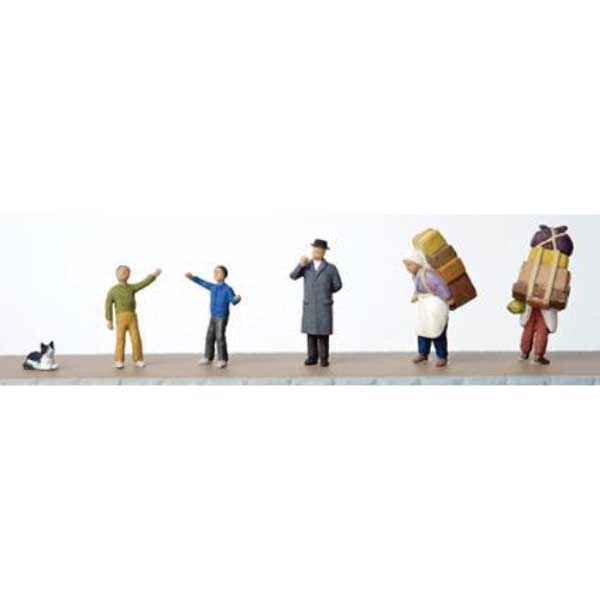 Image for 738-284499 Train Passengers w/Cat