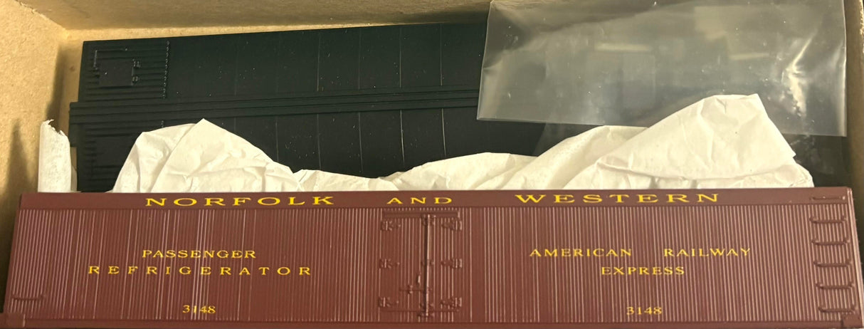 Bev-Bel 6907-1 50' Express Refrigerator Car N&W Norfolk & Western #3148 HO Scale