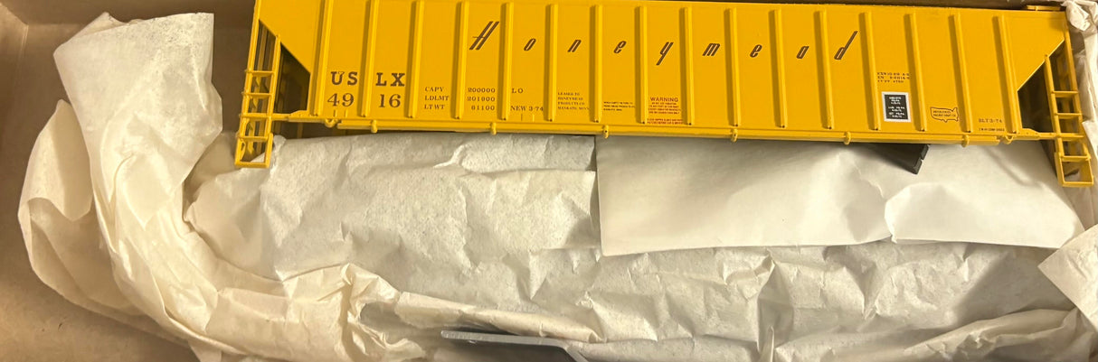 Bev-Bel 2288 54' P.S. Ribside Hopper USLX - Honeymead #4916 HO Scale