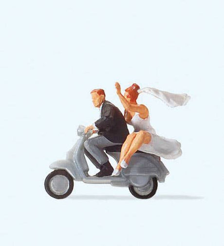 Image for 590-28150 Wedding Couple on Vespa