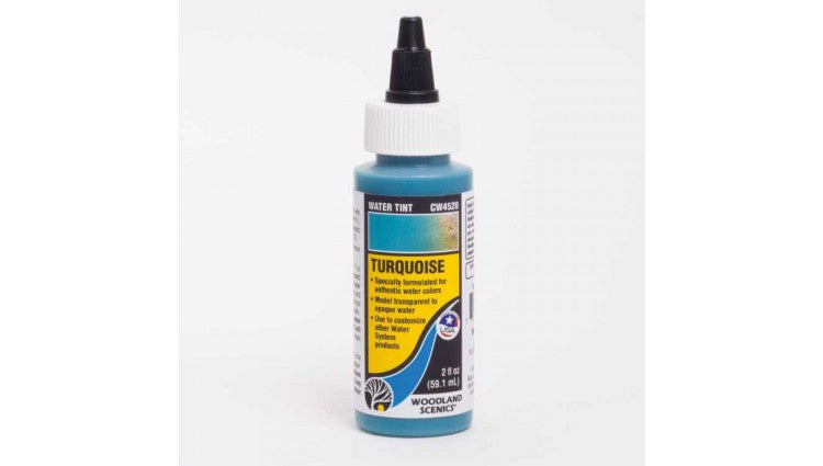 Woodland Scenics 4520 Water Tint - Water System - 2oz  59.1mL -- Turquoise A Scale