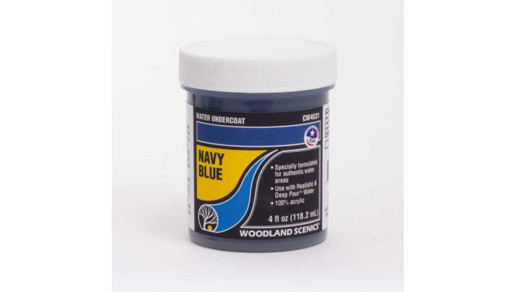 Woodland Scenics 4531 Water Undercoat - Water System - 4oz  118mL -- Navy Blue A Scale