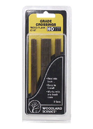 Woodland Scenics 1147 Wood Grade Crossing -- pkg(2) HO Scale