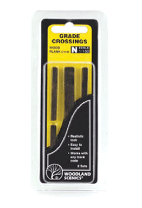 Woodland Scenics 1149 Wood Grade Crossing -- pkg(2) N Scale