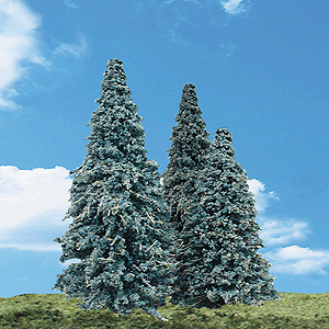 Woodland Scenics 3566 Woodland Classic Trees(R) Ready Made - Blue Needle -- 2-1/2 to 4"  6.3 to 10.1cm Tall pkg(5) A Scale